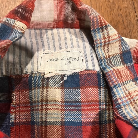Greg Lauren scrap-work flannel. Size 3 (Large) - Picture 5 of 7